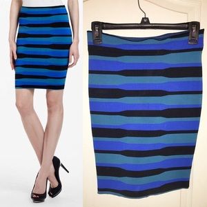 BCBG blue bandage skirt